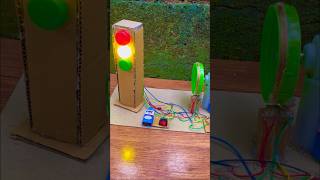 How to make a automatic Traffic light at home using cardboard  Best science project shorts [upl. by Aindrea]