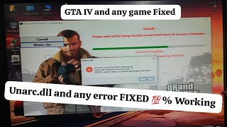 An error occurred unpacking Unarcdll returned an error code 1  GTA 4 Unarcdll error FIXED 💯 [upl. by Alicul291]