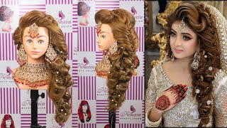 Full Tutorial  Kashees Advance Bridal Hairstyle  Konain Beauty Salon [upl. by Yllim]