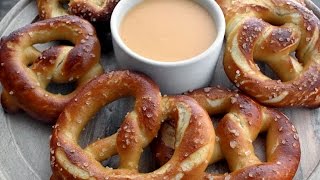 Soft Pretzels With Cheddar Cheese Sauce [upl. by Kire427]