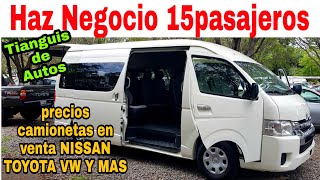 Camionetas en venta 15 pasajeros PRECIOS toyota VW NISSAN ford TIANGUIS de AUTOS EN VENTA [upl. by Sanchez]