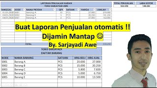 MEMBUAT LAPORAN PENJUALAN SEDERHANA BUAT USAHA  OTOMATIS KELIHATAN LABA KOTOR PENJUALAN [upl. by Ffoeg]