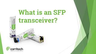 What is an SFP transceiver [upl. by Aytnahs804]