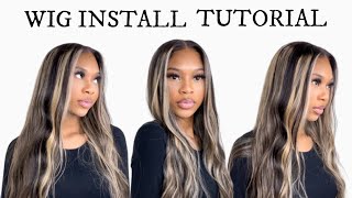 HOW TO Highlight Wig Install  Megalook Hair [upl. by Finer]