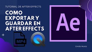 Tutorial After Effects Como guardar y Exportar videos [upl. by Chelsie]