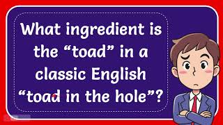 What ingredient is the “toad” in a classic English “toad in the hole” [upl. by Aztiraj575]