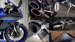 2022 YAMAHA YZF R7 Exhaust Sound Compilation  STOCK AKRAPOVIĆ SPARK KYN TOCE SC PROJECT [upl. by Moreta33]