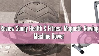 Review Sunny Health amp Fitness Magnetic Rowing Machine Rower with 8Level Resistance Extended Slide [upl. by Adias]