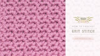 How To Crochet The Grit Stitch  Easy Tutorial by Hopeful Honey [upl. by Berry454]