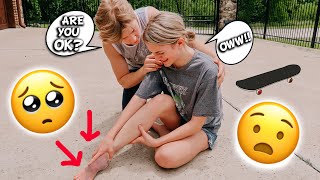 BROKEN FOOT PRANK ON MY BOYFRIEND Cute reaction [upl. by Aihtnys875]