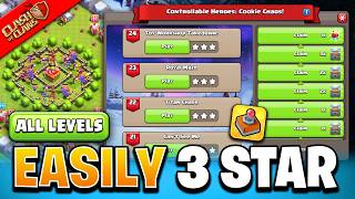 How to Easily 3 Star Controllable Heroes Challenge All Levels 1 to 24 in Clash of Clans [upl. by Azilanna]