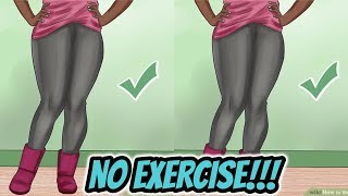 HOW TO GET THICK THIGHS IN 2 MINS NO EXERCISE [upl. by Nylodnewg]