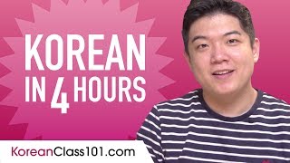 Learn Korean in 4 Hours  ALL the Korean Basics You Need [upl. by Dyol]