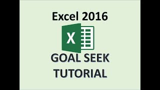 Excel 2016  Goal Seek Tutorial How To Use Goal Seek Analysis  What If Data Formula in MS 365 [upl. by Aniv]