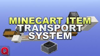 Minecraft  Minecart Item Transport System  Quick Tutorial 117 [upl. by Baiel]