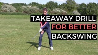 GOLF TAKEAWAY DRILL FOR BETTER BACKSWING [upl. by Ydoow]