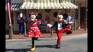 Cute Mickey Mouse and Minnie Mouse dancing  Disneyland [upl. by Nnylrebma277]