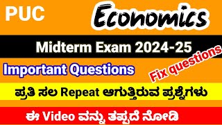 Economics important questions for midterm exam kseab [upl. by Gamaliel]