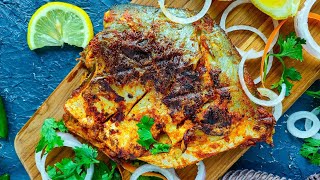 Easy Tandoori Pomfret Recipe Video [upl. by Naanac629]