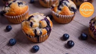 Easy Blueberry Muffins The Ultimate Homemade Recipe [upl. by Masuh]