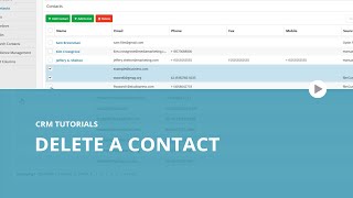 CRM Tutorial How to Delete a Contact [upl. by Marpet959]