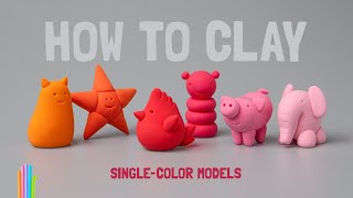 MANY IDEAS ALL IN ONE COLOR  HOW TO CLAY SINGLE COLOR MODELS [upl. by Ahseinat437]