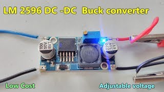 LM 2596 DC DC Buck converter  Adjustable step down module  specifications Application [upl. by Ylek]