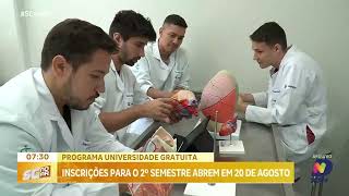 Governo de SC lança edital para Universidade Gratuita e inscrições começam em 20 de agosto [upl. by Nekcarb]