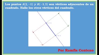 Vértices consecutivos de un cuadrado Parte 1 AMGA geometria analitica [upl. by Cirdek]