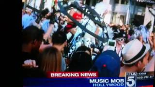 Kaskade Riot  Hollywood Blvd KTLA 5 News [upl. by Sonahpets243]