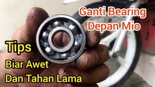 Ganti Bearing Depan Mio Mio M3 Mio j  Mio Sporty [upl. by Nhabois]