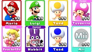 New Super Mario Bros U Deluxe  All Characters [upl. by Bibi]