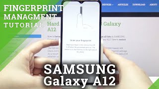 How to Set Fingerprint in SAMSUNG Galaxy A12 – Add Screen Lock [upl. by Aehsila839]