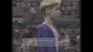 Anke Schönfelder GER  Olympics 1992  Compulsory  Balance Beam [upl. by Tessa]