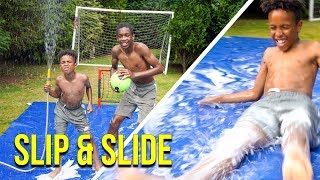 SLIP amp SLIDE FOOTBALL VERY DANGEROUS [upl. by Lamrej]