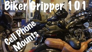 Biker Gripper Best Motorcycle Cell Phone HolderMounting Positions [upl. by Christoffer]