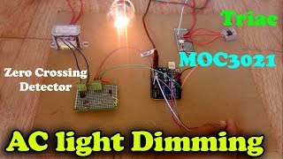 Arduino Project 110220Vac Bulb dimming using MOC3021 Triac BTA16 and Zero Crossing detector [upl. by Madox]