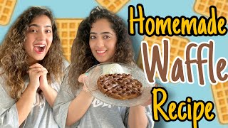 WE TRIED NANIs WAFFLE RECIPE  Chinki Minki  TWINS [upl. by Brit120]