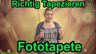 Richtig Tapezieren  Fototapete [upl. by Sell]