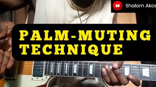 HOW TO PLAY THE GUITAR USING THE quotPALMMUTING TECHNIQUEquot [upl. by Fernando]