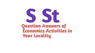 Question Answers of Economics Activities in Your Locality l study [upl. by Jara]