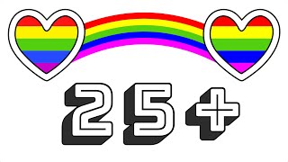 How to draw numbers 25  NumberblocksHow to write number 25 123456789love rainbow drawing heart [upl. by Nea201]