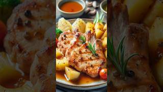 Pineapple Pork Recipe  Pork Chops With Pineapple Sauce  Pork Chop Steak With Pineapple shorts [upl. by Aimar111]