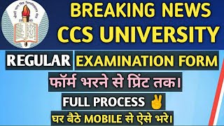 How To Fill Examination Form  Examination Form Kaise Bhare  CCSU Exam Form  CCSU News Update [upl. by Dnaloy]