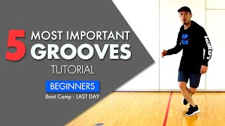 House Dance 5 Basic steps amp Grooves Tutorial  Beginners [upl. by Ewen]