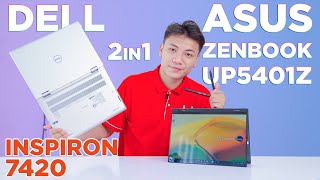 Dell Inspiron 7420 và Asus Zenbook 14 UP5401Z  Laptop Xoay gập tốt nhất 2022  LaptopWorld [upl. by Willing]