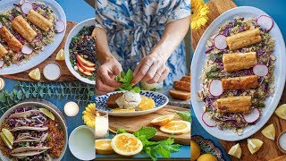 How to Throw a Vegan Dinner Party 🍮🥂 🎉 RECIPE  DECORATING IDEAS [upl. by Winebaum]