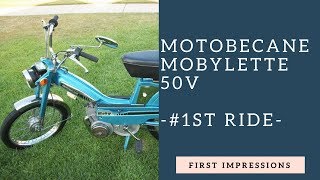 Motobecane Mobylette 50v  1st ride First Impressions [upl. by Iderf]