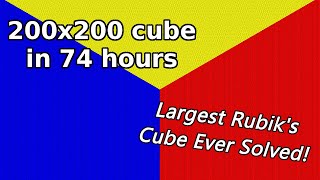 200x200 Rubiks Cube Solve Timelapse [upl. by Pillow]