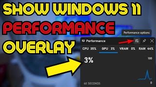 How to Show Windows 11 Performance Overlay [upl. by Odine]